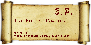 Brandeiszki Paulina névjegykártya